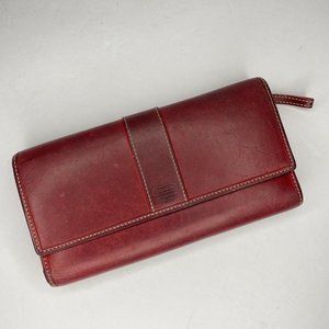 Coach Red Leather Wallet